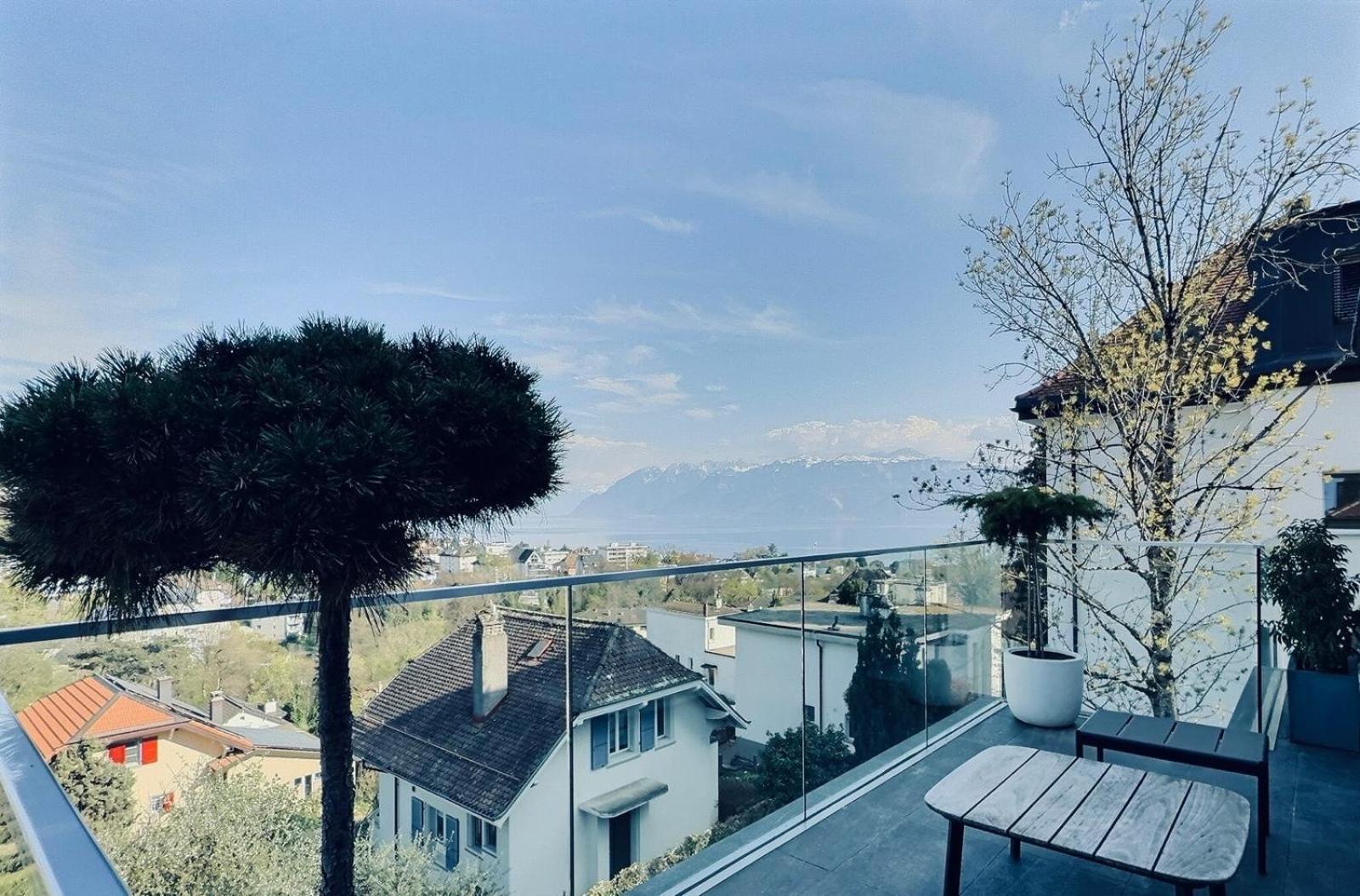 New Luxury Lake View Apartment - Lausanne Exteriör bild